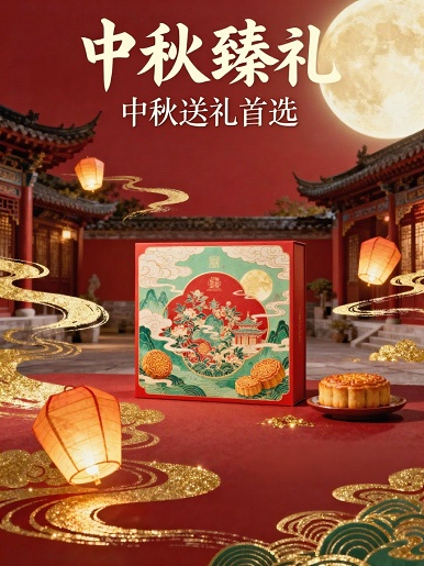 主标题：中秋臻礼  副标题：中秋送礼首选